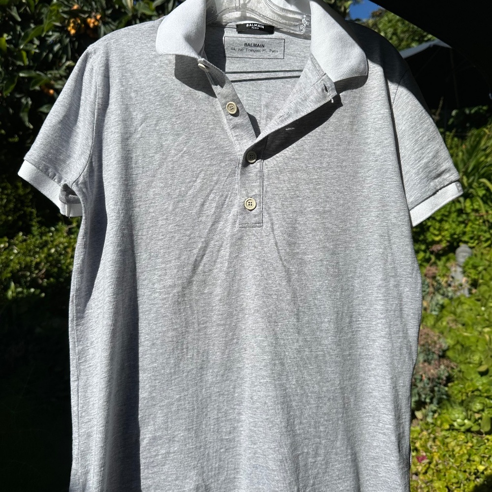 BALMAIN COTTON POLO SHIRT